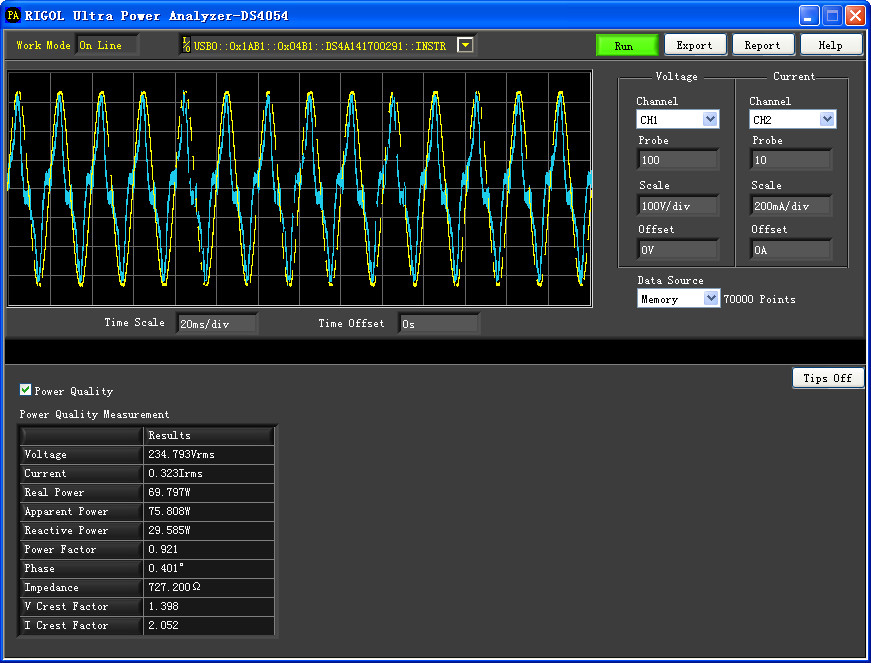 Программное обеспечение Rigol Ultra Power Analyzer